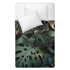 Tropical Leaves Leaf Foliage Monstera Nature Home Duvet Cover Double Side (single Size) by Jancukart