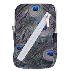 Peacock Feathers Peacock Bird Feathers Belt Pouch Bag (large) by Jancukart