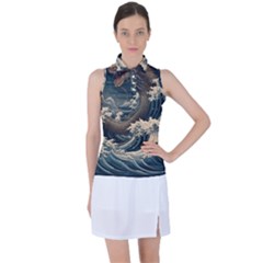 Sea Dragon Kanagawa Sea Monster Women s Sleeveless Polo Tee by Jancukart