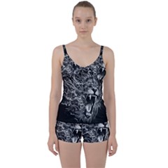 Lion Furious Abstract Desing Furious Tie Front Two Piece Tankini by Jancukart