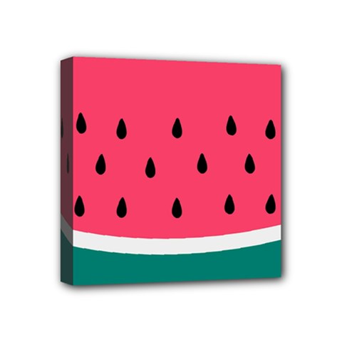 Watermelon Fruit Pattern Mini Canvas 4  X 4  (stretched) by Semog4