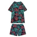 Flower Patterns Ornament Pattern Kids  Swim Tee and Shorts Set View2