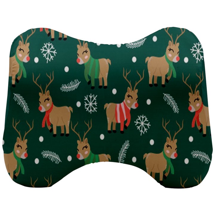 Cute Christmas Pattern Doodle Head Support Cushion