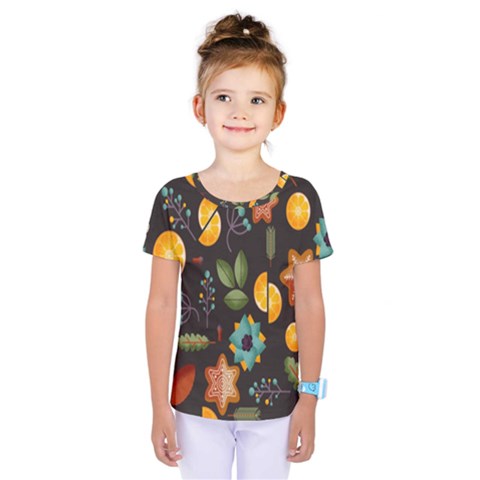 Christmas Seamless Pattern Kids  One Piece Tee by Semog4