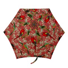 Vintage Tropical Birds Pattern In Pink Mini Folding Umbrellas by CCBoutique