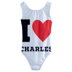 I Love Charles  Kids  Cut-out Back One Piece Swimsuit by ilovewhateva