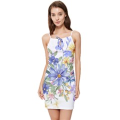 Flower Summer Tie Front Dress by zappwaits