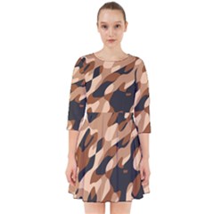 Abstract Camouflage Pattern Smock Dress by Jack14