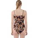 Abstract Camouflage Pattern Cut Out Top Tankini Set View2