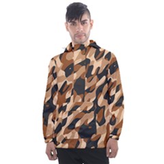 Abstract Camouflage Pattern Men s Front Pocket Pullover Windbreaker by Jack14