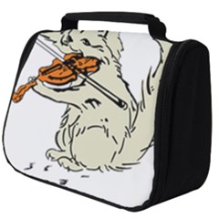 Cat Playing The Violin Art Full Print Travel Pouch (big) by oldshool