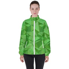 Mosaic-tile-geometrical-abstract Women s High Neck Windbreaker by Semog4