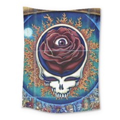 Grateful Dead Skull Rose Medium Tapestry by Semog4