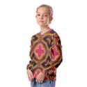 Kaleidoscope Art Pattern Ornament Kids  Long Sleeve Tee with Frill  View2