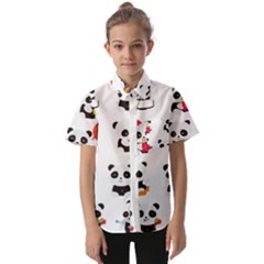 Giant Panda Bear Cuteness Kids  Short Sleeve Shirt by Salman4z