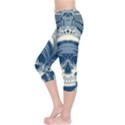 Skull Drawing Capri Leggings  View3