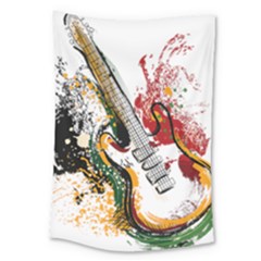 Electric Guitar Grunge Large Tapestry by Salman4z