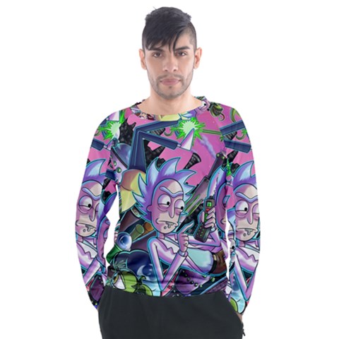 Rick And Morty Time Travel Ultra Men s Long Sleeve Raglan Tee by Salman4z