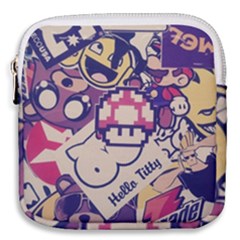 Retro Cartoon Hello Titty Parody Mini Square Pouch by Salman4z