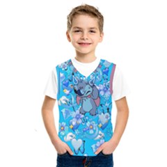 Blue Stitch Aesthetic Kids  Basketball Tank Top by Salman4z