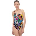 Cartoon Explosion Cartoon Characters Funny Classic One Shoulder Swimsuit View1