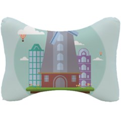 Amsterdam Landmark Landscape Seat Head Rest Cushion by Sudheng