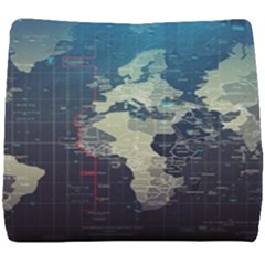 Vintage World Map Illustration Artwork Water Drop Digital Art Arts Seat Cushion by Sudheng