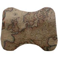 Vintage Europe Map Head Support Cushion by Sudheng