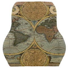 Vintage World Map Car Seat Back Cushion  by Sudheng