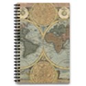 Vintage World Map 5.5  x 8.5  Notebook View1