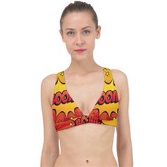 Explosion Boom Pop Art Style Classic Banded Bikini Top by Sudheng