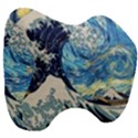 Starry Night Hokusai Van Gogh The Great Wave Off Kanagawa Head Support Cushion View3