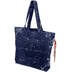 Vintage Astrology Poster Drawstring Tote Bag by ConteMonfrey