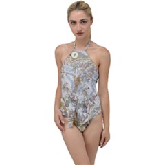 Vintage Astronomy  Go With The Flow One Piece Swimsuit by ConteMonfrey