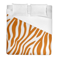 Orange Zebra Vibes Animal Print   Duvet Cover (full/ Double Size) by ConteMonfrey