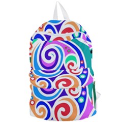 Crazy Pop Art - Doodle Circles   Foldable Lightweight Backpack by ConteMonfrey