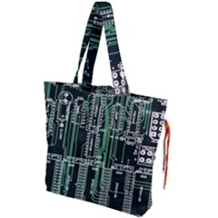 Printed Circuit Board Circuits Drawstring Tote Bag by Celenk