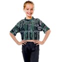 Printed Circuit Board Circuits Kids Mock Neck Tee View1