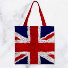 Union Jack Flag National Country Zipper Grocery Tote Bag by Celenk