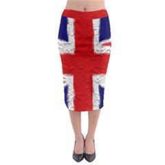 Union Jack Flag National Country Midi Pencil Skirt by Celenk