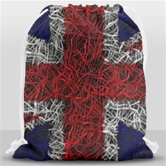 Union Jack Flag Uk Patriotic Drawstring Bag (large) by Celenk