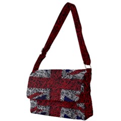 Union Jack Flag Uk Patriotic Full Print Messenger Bag (l) by Celenk