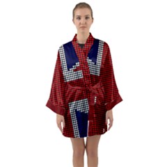 Union Jack Flag British Flag Long Sleeve Satin Kimono by Celenk