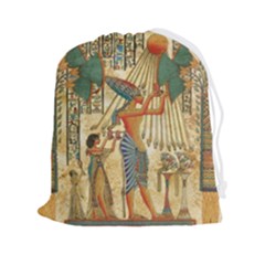 Egyptian Man Sun God Ra Amun Drawstring Pouch (2xl) by Celenk