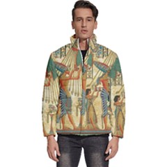 Egyptian Man Sun God Ra Amun Men s Puffer Bubble Jacket Coat by Celenk