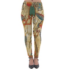 Egyptian Man Sun God Ra Amun Lightweight Velour Leggings by Celenk