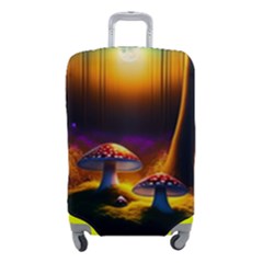 Ai Generated Mushrooms Wallpaper Luggage Cover (small) by Uceng