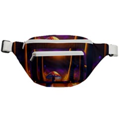 Ai Generated Mushrooms Wallpaper Fanny Pack by Uceng