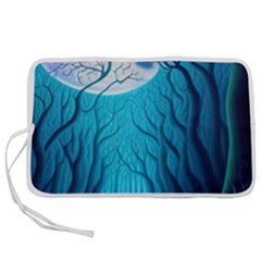 Blue Forrest Jungle,tree Trees Nature Landscape Pen Storage Case (m) by Uceng