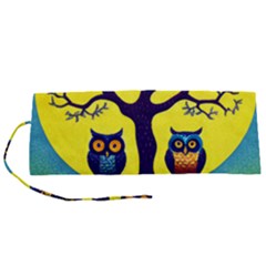 Owl Animal Cartoon Drawing Tree Nature Landscape Roll Up Canvas Pencil Holder (s) by Uceng